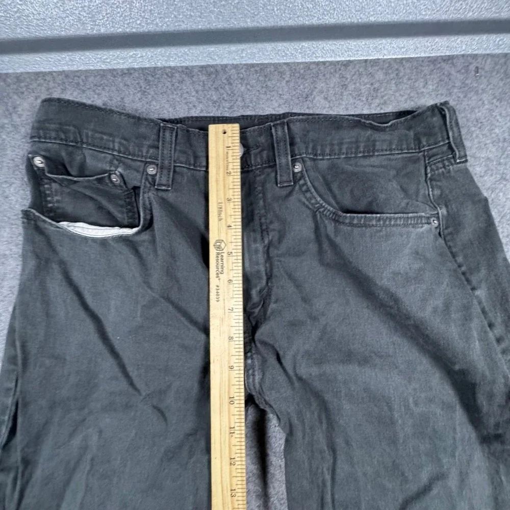 Levis 502 Regular Taper‎ Jeans Mens 32x29 Charcoal Gray WaterLess Denim Pants